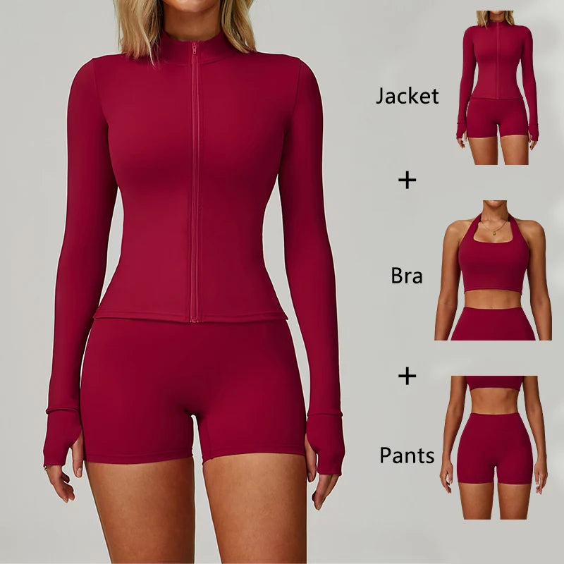 Gaia 3-Teiliges Set - Jacke, Shorts & Top