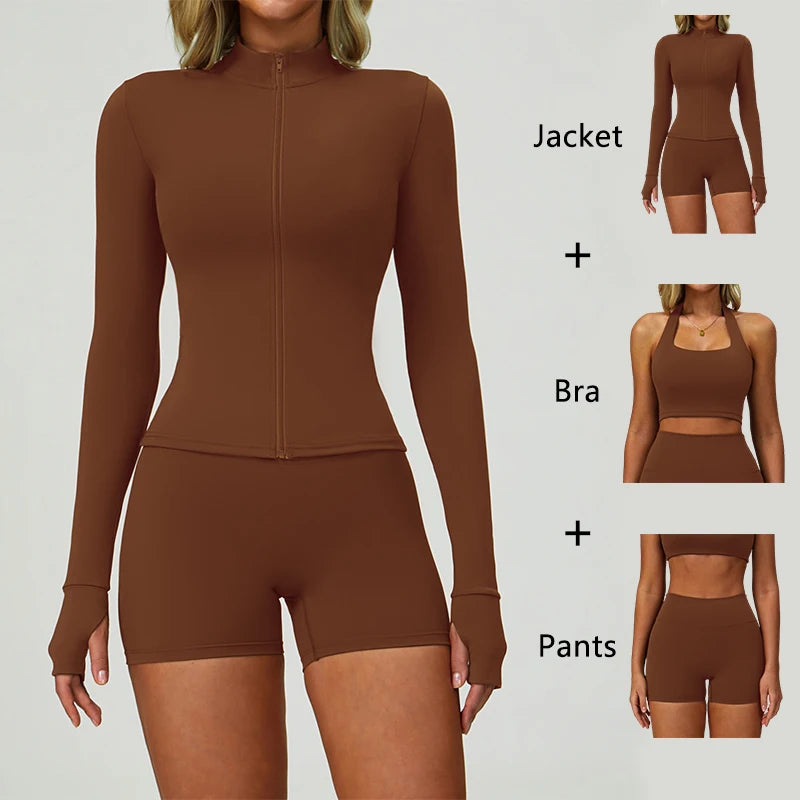 Gaia 3-Teiliges Set - Jacke, Shorts & Top