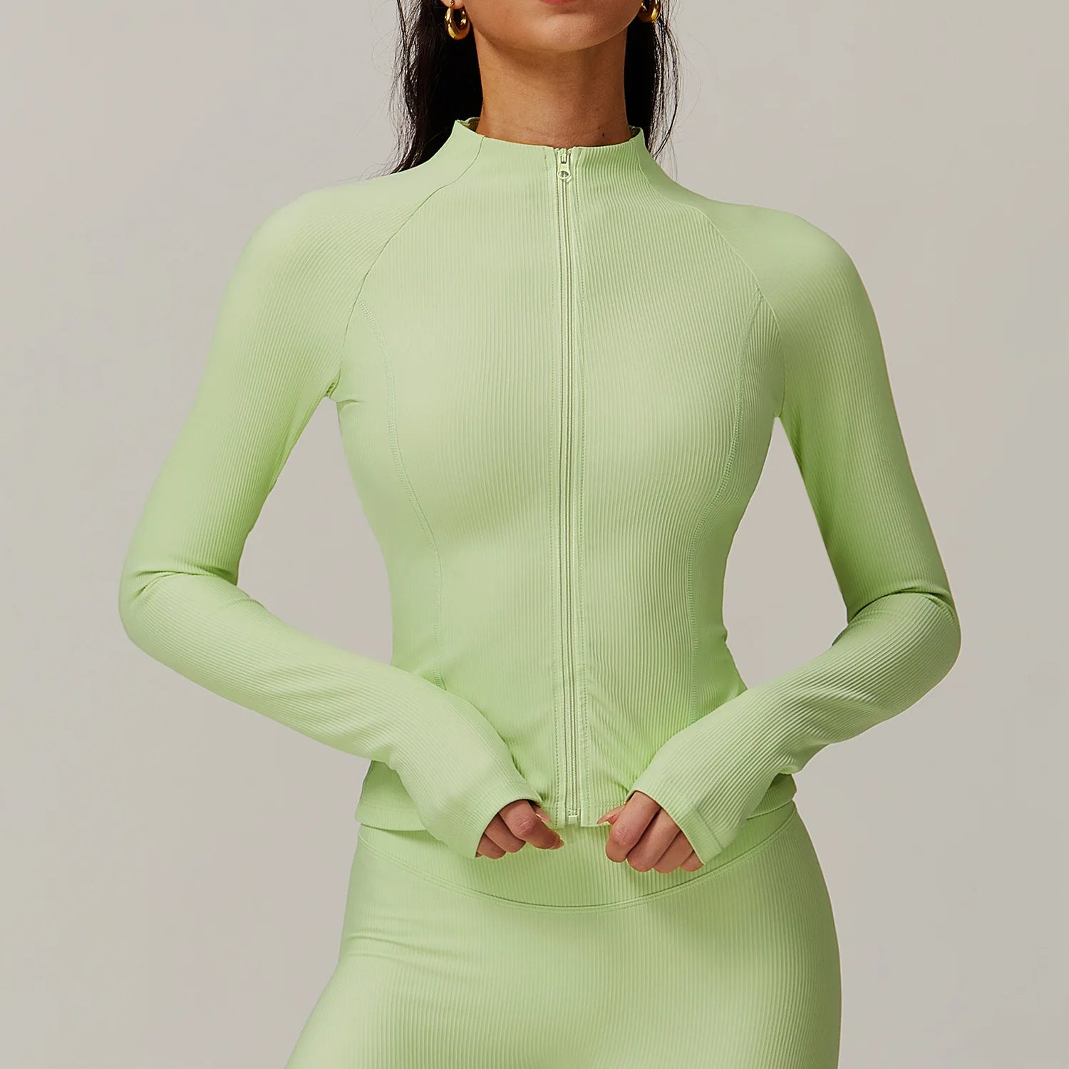 Isla Zip-Jacke gerippt