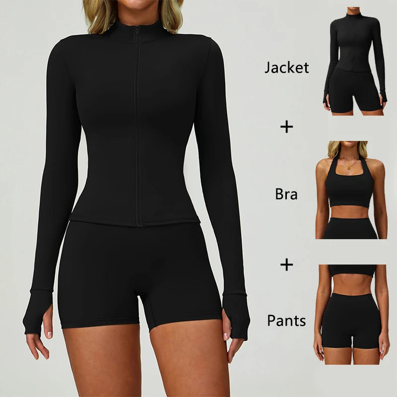 Gaia 3-Teiliges Set - Jacke, Shorts & Top