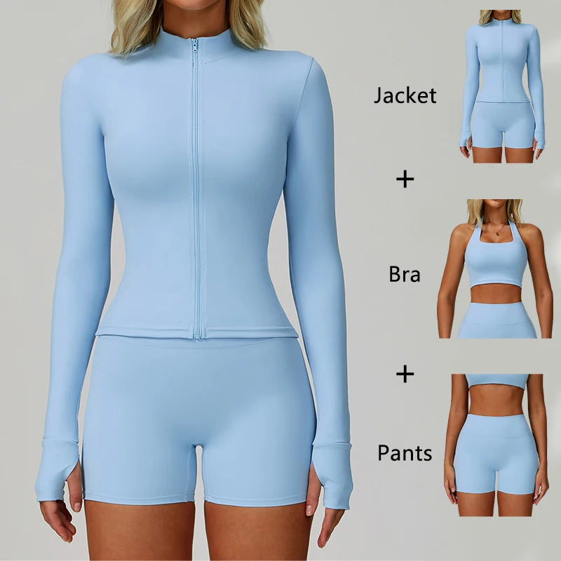 Gaia 3-Teiliges Set - Jacke, Shorts & Top
