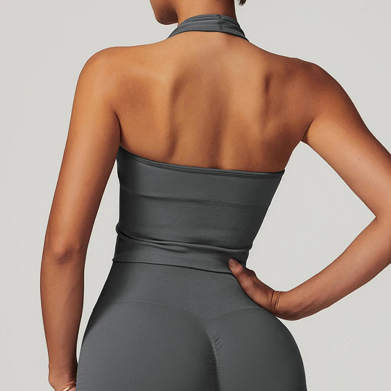 Tiana - Halterneck Crop Top